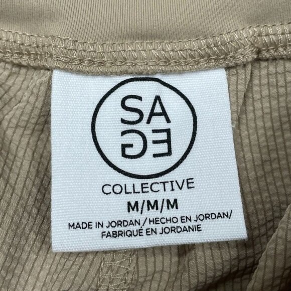 Sage Collective Tan Women’s Cropped Cargo Pants Size Medium a1517 - Picture 4 of 6